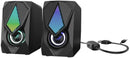 Havit SK563 2.0pcs RGB Light USB Power, 3.5mm Plug Stereo Computer Gaming Speaker_Black