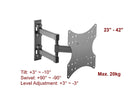 Speedex Super Economy Full-motion TV Wall Mount - For most 23-42 inch TV