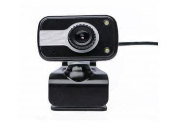 PC & Laptop USB 480p Webcam with Microphone, Lights and Stand