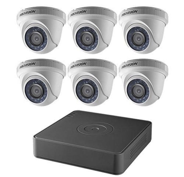 Hikvision T7108Q2TA Turbo HD 8-Channel 1080p DVR with 2TB HDD and 6 1080p Outdoor Turret Cameras Kit